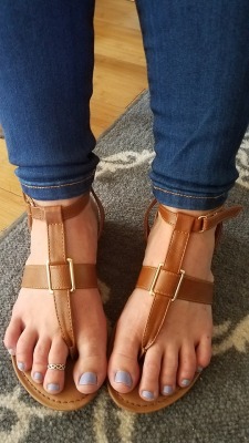 myprettywifesfeet:  My pretty wifes beautiful feet in some cute sandals.please comment