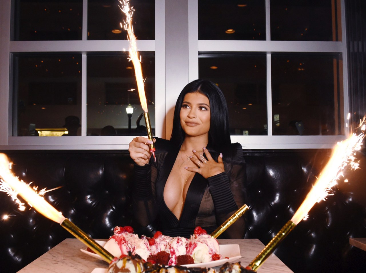 celebs-dailyus:   06/19/15 - Kylie Jenner Celebrates Sugar Factory Miami Grand Opening
