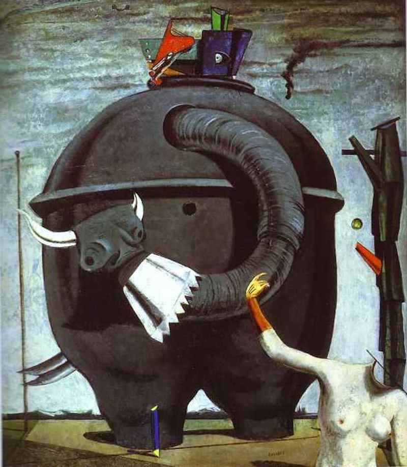 Max Ernst ~ "The Elephant Celebes“, 1921
“Max Ernst was a German painter, printmaker and sculptor, naturalized American in 1948 and French in 1958. He was a major contributor to the theory and practice of Surrealism. His work challenged and disrupted...