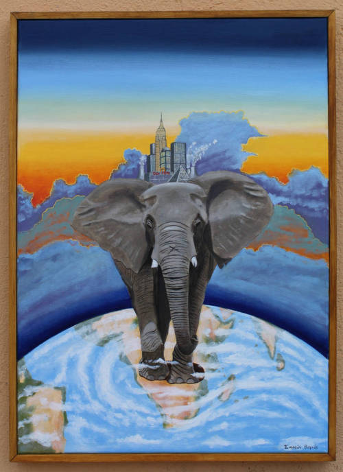 Save the planet by simeon1994Here is a nice painting that shows a mighty packy walking across the pl