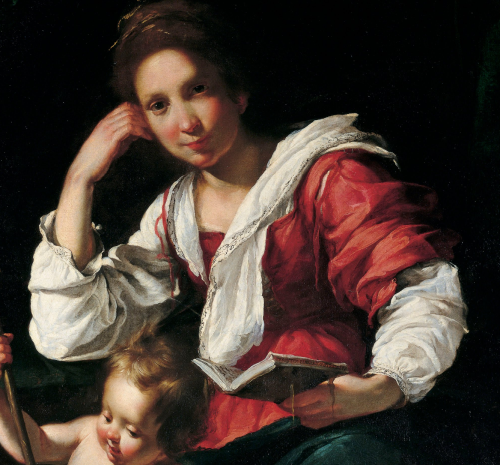 Bernardo Strozzi, Detail from Madonna and Child with Infant Saint John (c. 1620)