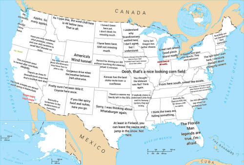 mapsontheweb:Map of the US by a truck driver who has seen most of it…