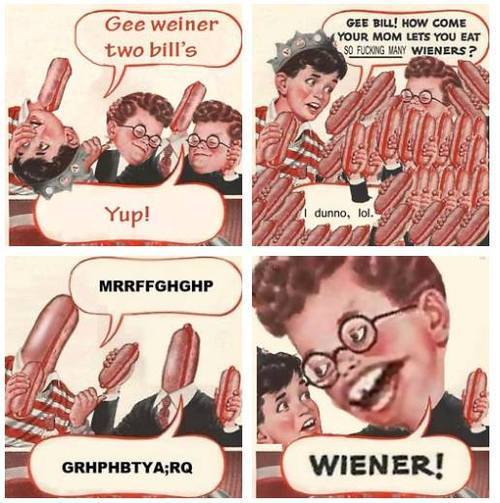 misterjakes:   unclefloyd:  tfw = two fucking weiners  