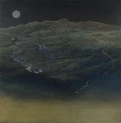 amare-habeo:  Janine Loo (Chinese-French, 1920)Clair de Lune (Moonlight), 1979Oil on canvas, 78,5 x 78,5 cm 