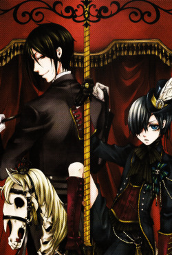 justademonbutler-deactivated201:  Yana Toboso’s Black Butler Artbook Vol. 1 / Sebastian Michaelis &amp; Ciel Phantomhive 