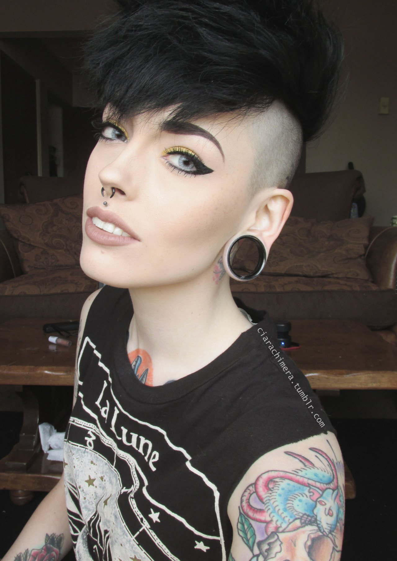 ciarachimera:  shit-in-yer-cereal:  ciarachimera:  I wore heavy eye makeup today