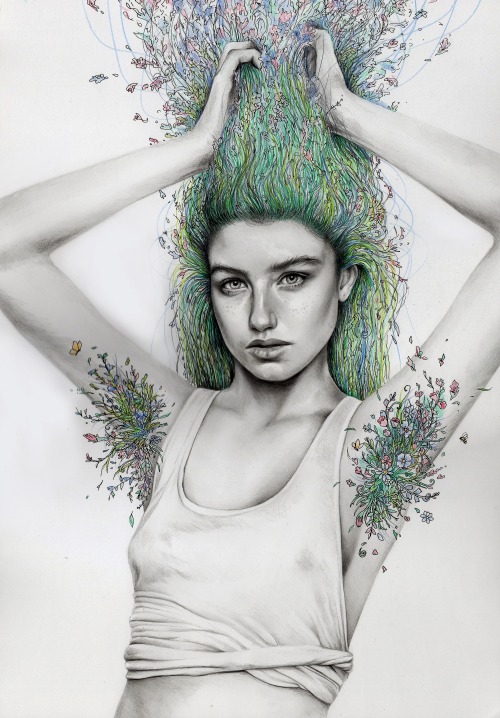 laughing-treees: katelouisepowell: Here’s my latest drawing, “Natural Girl” - I&