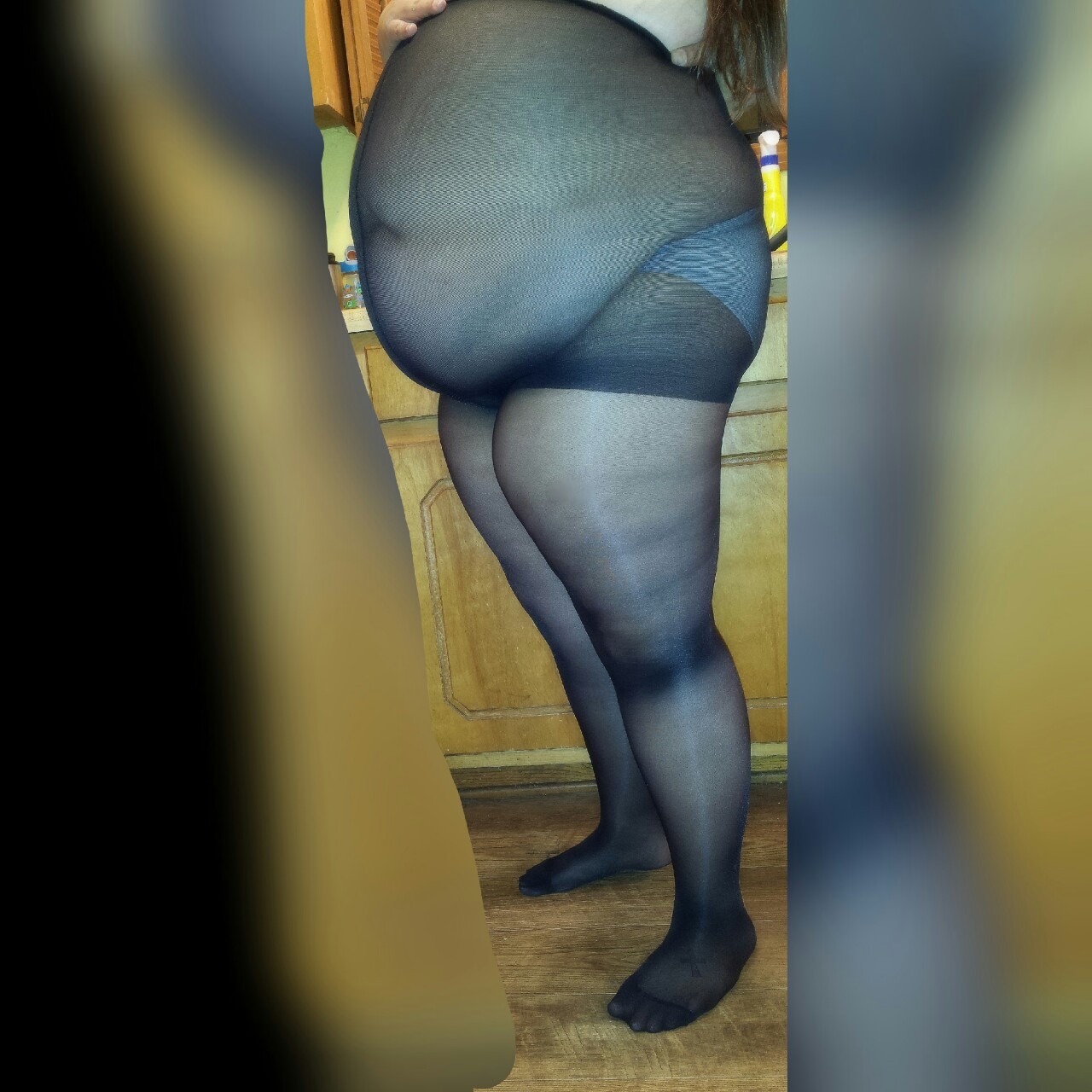 biggirlsarecuter:  obesegoddess:  In cased in panty hose… photos were requested.