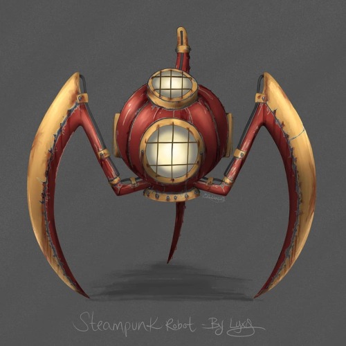 #concept_art #conceptart #steampunk #robot #submarine #scaphandrier #art #artwork #illustration #ste