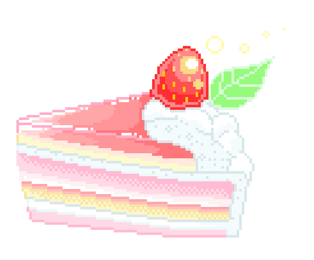 pixelins:strawberry cake ♥ 