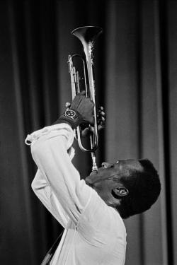 artemisvoice:  Miles Davis, 1969 Guy Le Querrec Paris, 8th arrondissement.  Miles Davis at the Salle Pleyel concert hall. (for Magnum photos)  