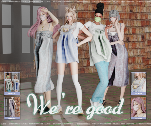 Set Series  [ We’re good ] set - Female[newen]wg_denim_dress  10 swatch[newen]wg-lace_top  20 swatch