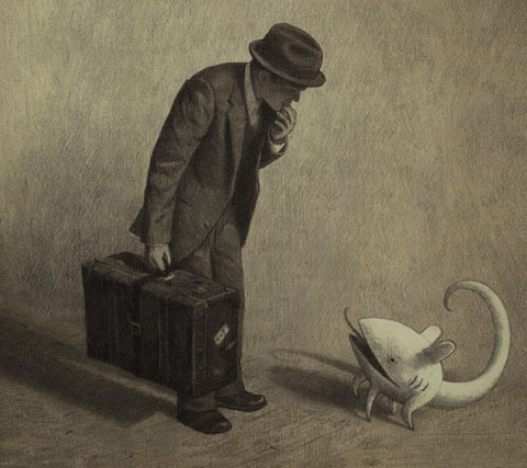 meowtardis:  azertip:  Shaun Tan  This book is amazing and beautiful and heart wrenching