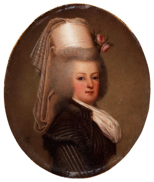 Marie Antoinette in Creolian hat by Adolf Ulrik Wertmüller, 1789