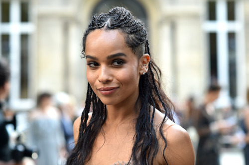 fuckyeahlolawolf: Zoë Kravitz arrives at Valentino Fashion Show during Paris Fashion Week: Haute Cou