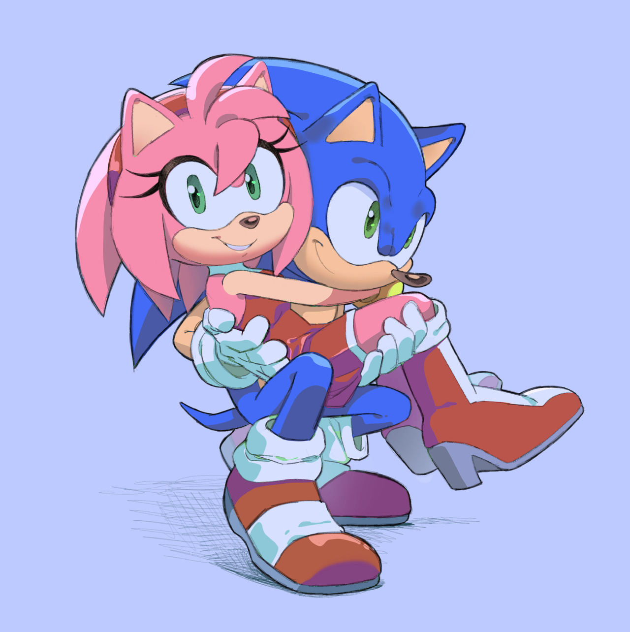 sonamy art by Shira_Hedgie : r/SonicTheHedgehog