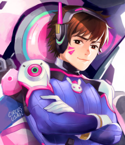 girlwiththewhiterabbit:genderbend d.va! (i’d play a cute mech guy in a body suit any day, lol)