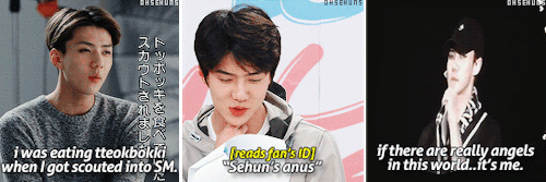 ohsehuns: #HappySehunDay // Things Sehun says ️