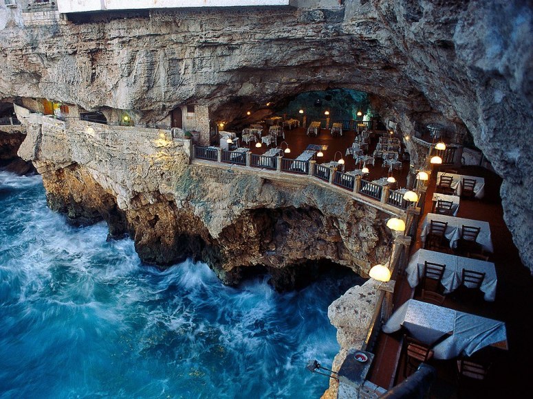 fortheloveofmegan:  I would like to go to the Grotta Palazzese in Puglia, Italy.