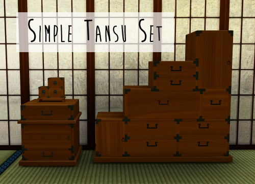 Simple Tansu Set by teanmoonFully SlottedEach comes in 3 wood tones courtesy of lexiconluthorBasegam