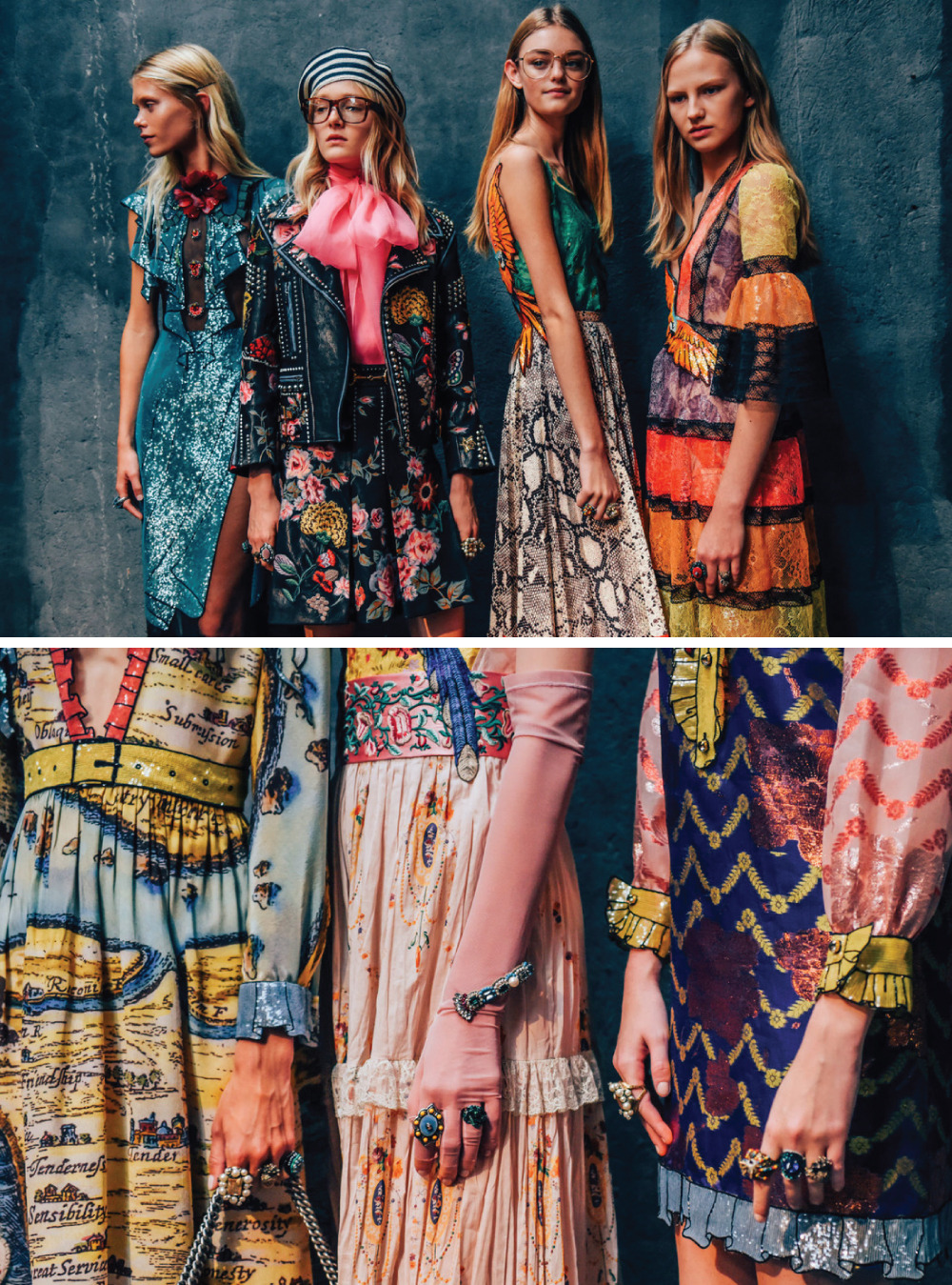 visualjunkee:GUCCI SPRING / SUMMER 2016 - backstage - photography: ©Tommy Ton