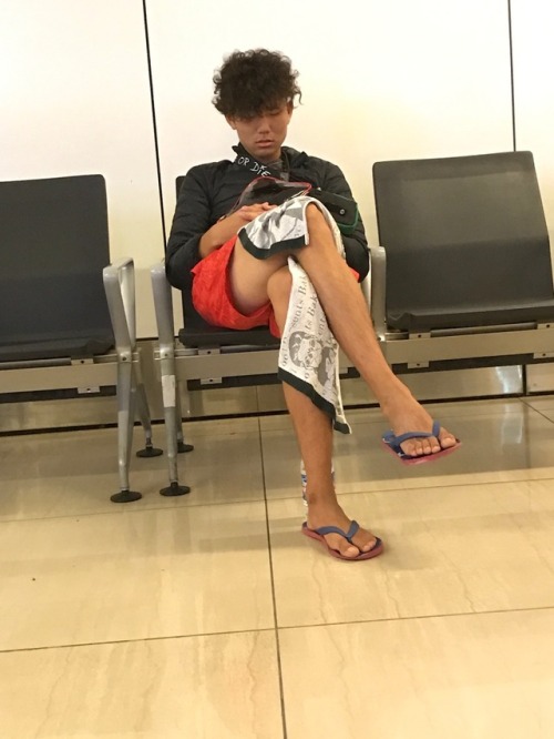 In airport, just too sexy haha