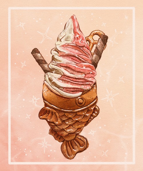 kellylianneart: I’m a little obsessed with Taiyaki Ice Cream right now.. something so cute just HAS 