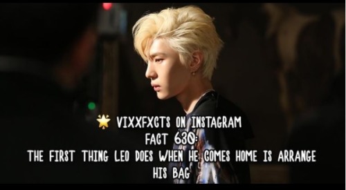 FACT 630:The first thing Leo does when he comes home is arrange his bag