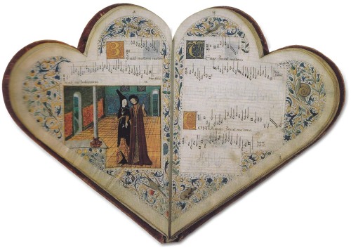 asylum-art: Heart-shaped medieval Books of Hours We know of only a few examples of heart-shaped Book