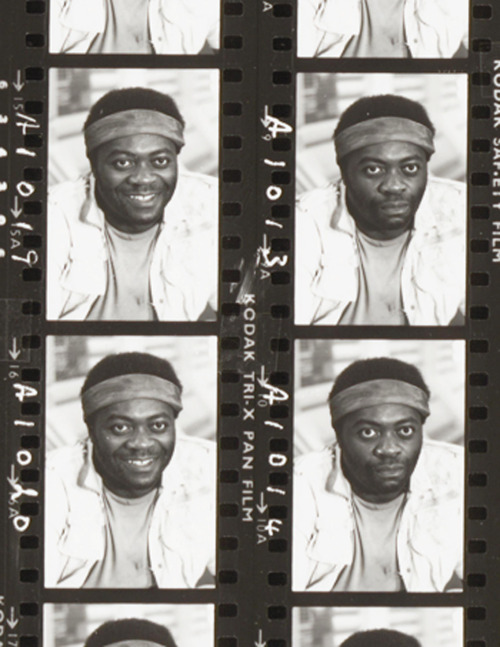 Contact sheets from a publicity shoot of Yaphet Kotto as Parker in Alien (Photographer: Bob Penn)