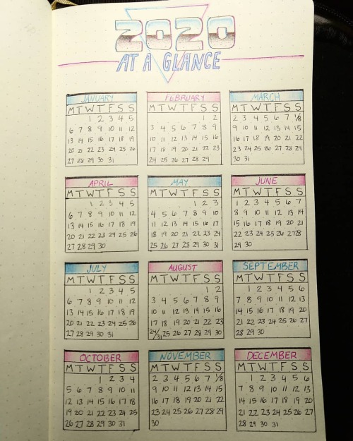 I was impatient and made next year&rsquo;s &ldquo;at a glance&rdquo; page! Going for tha