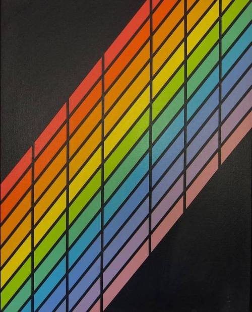 dream-and-delirium:  Norman Cavior                            Linear Rainbow                        