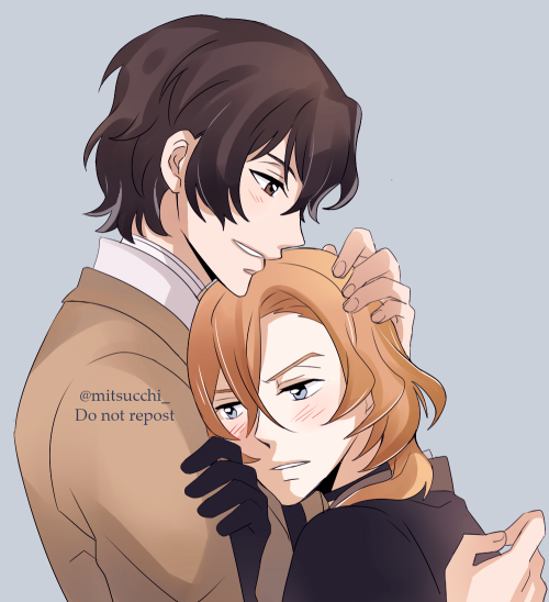  Chuuya: I hate you~ *clings closer* Dazai: Yeah yeah~ I love you, too  ♥ Twitter: mitsucchi_A/N: An