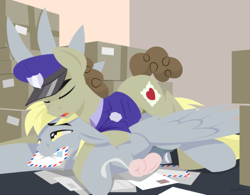 hasbro-official-clop-blog:  Derpys with cocks by request. dont forget to request your kinks. -Holliday 