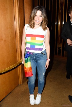 soovermyself:  Sophia celebrating Pride in NYC yesterday (June 26) 💙