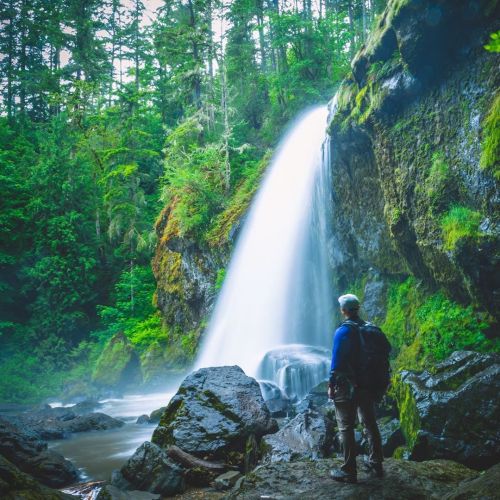 Intoxicated by the waterfall and listening to it’s music.#livewashington #wanderwashington #hiking