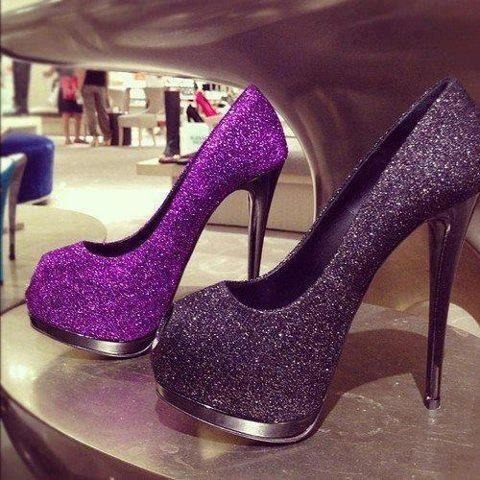 Black and violet on glitters on We Heart It - weheartit.com/entry/49138153/via/iloveheels6969