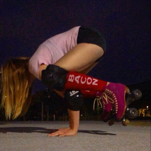 boysloveskatergirls:  #skates #moxi #skatelikeagirl #skateeverydamnday #skatergirl #yogi #yoga #yoga