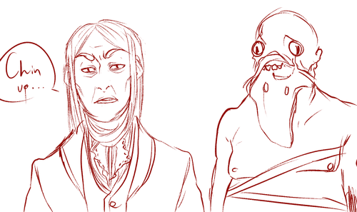 johannweyer:  maruchibutt:  if you told a grunt to “chin up” it’d probably cry          