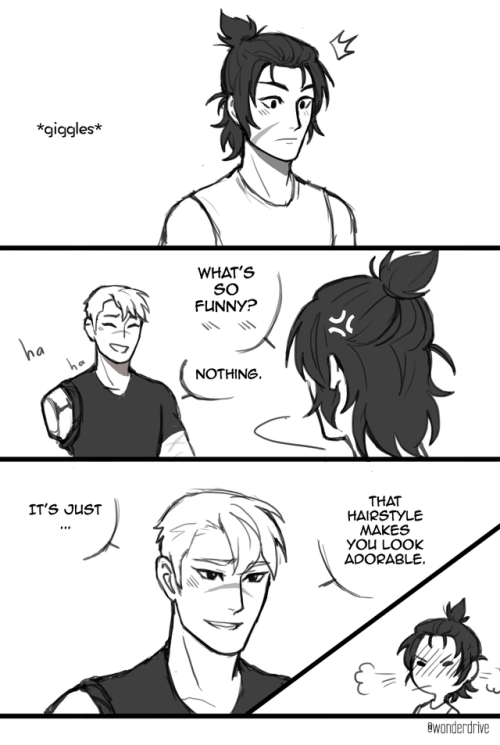 wonderdrive:Keith secretly likes that ponytail from that one episode and so does Shiro