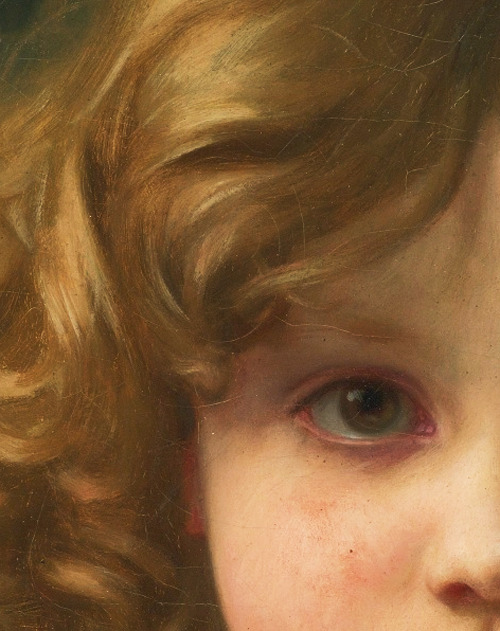 Jules-Cyrille Cavé, Young Girl with Curly Hair (Detail), 1896