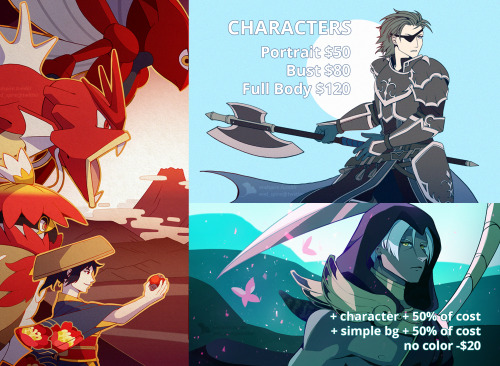 endspire: ✏️updated my commissions sheet with more recent art examples, and if there is a style you