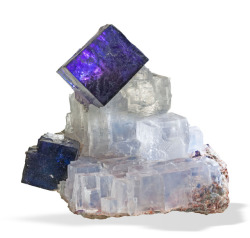 Bijoux-Et-Mineraux:  Rare, Deep Royal Blue Halite On Sylvite -  Pca Intrepid Potash