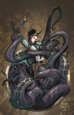 ally390:   Lady Mechanika Octopus attack