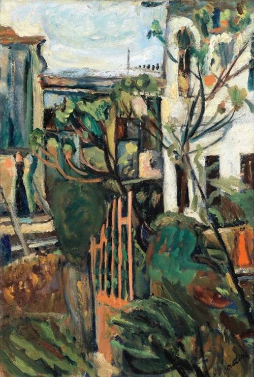 alongtimealone2:Chaim Soutine (1893–1943), Maison aux environs de Paris [House near Paris], 1918. Oi