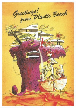  Plastic Beach Postcard 2010Artist: Jamie Hewlett 