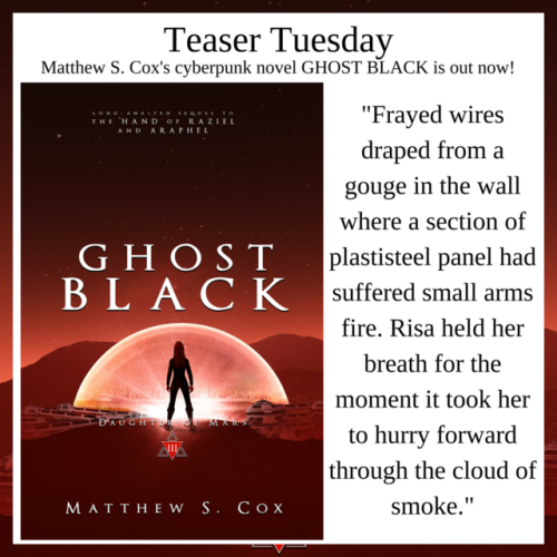 Teaser Tuesday Matthew S. Cox’s cyberpunk novel GHOST BLACK is OUT NOW! www.amazon.com