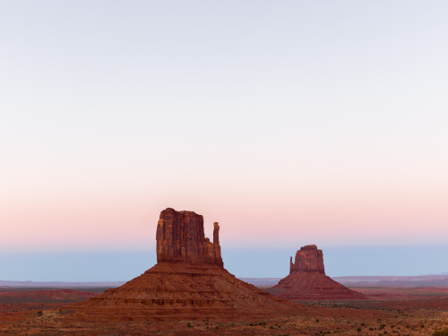 Mitten ButtesThese two features are found in northern Arizona’s Monument Valley Navajo Tribal Park, 