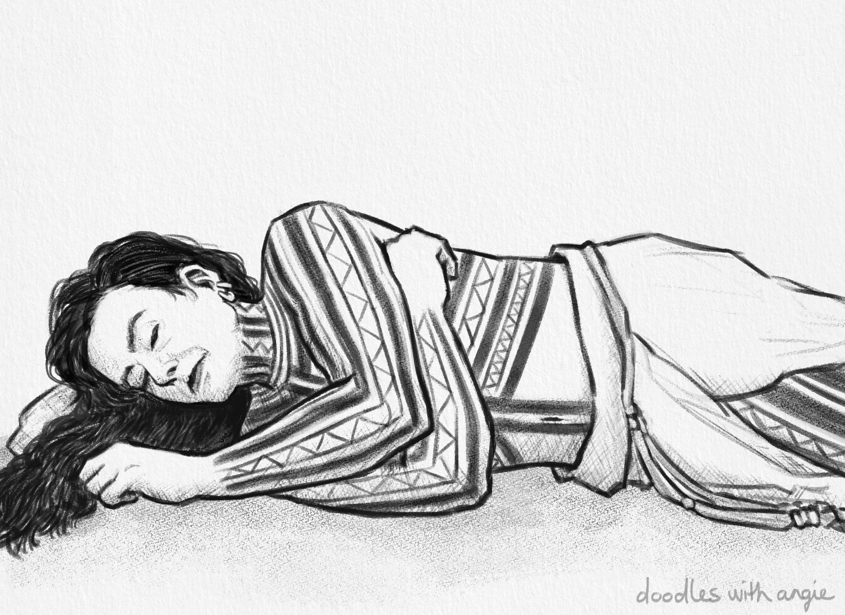 Crowley sleeps. Bagobo, 1420. [Artwork by @doodleswithangie]