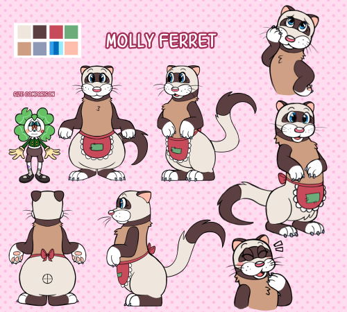  Chuck’s mom, Molly! A kindly ferret who lives in a cozy woodland house with her son.Molly is 